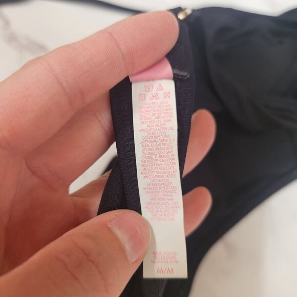 Victoria's Secret Black Neon Colored 2 Piece Bikini Swimsuit Women's M - Picture 10 of 11